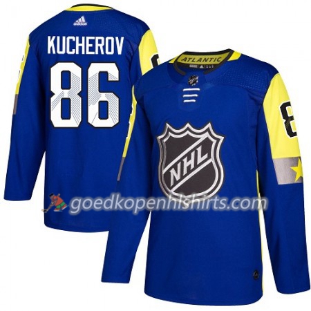 Tampa Bay Lightning Nikita Kucherov 86 2018 NHL All-Star Atlantic Division Adidas Royal Blauw Authentic Shirt - Mannen